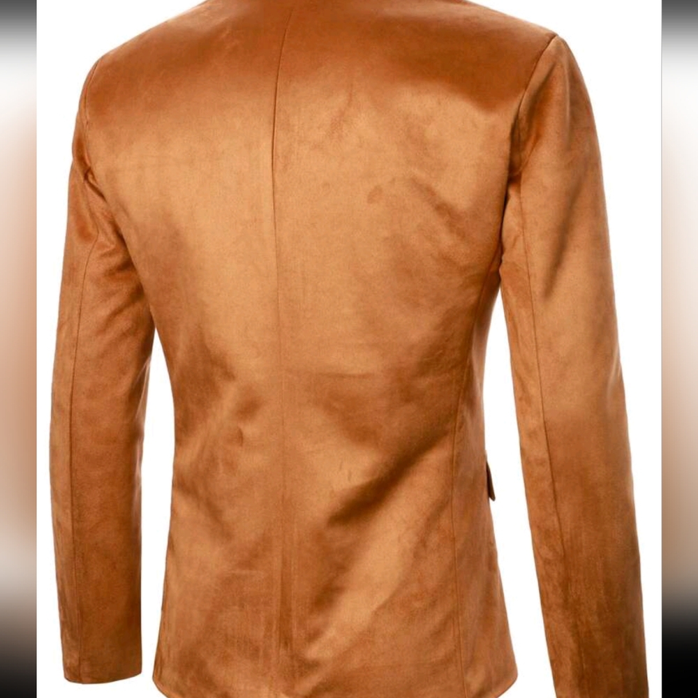 Men's Notched Lapel Fake Pocket Blazers - Picture 6 of 6
